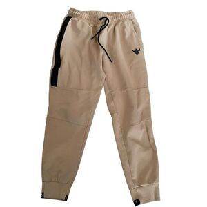 Royalty Neutral Jogger Mens Small Tan And Black Drawstring Logo